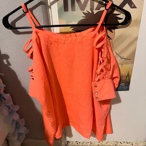 Vibrant Peach Strappy Top